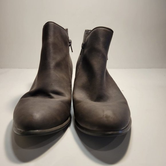 UNIONBAY Trista 3 Women's 1.5" Heeled Double Zip Booties Brown Size 9 - Picture 7 of 10